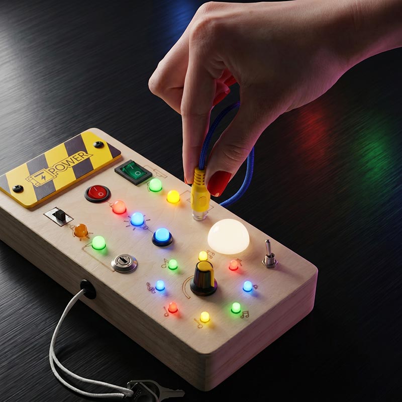 Montessori Wooden Switch Board