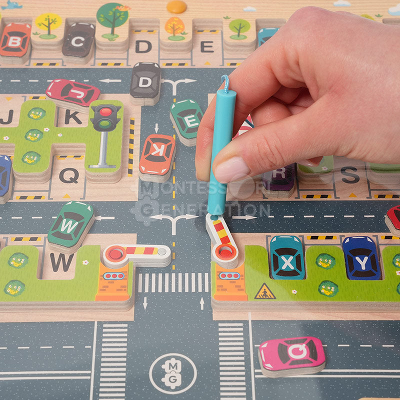 Montessori Alphabet Parking Maze