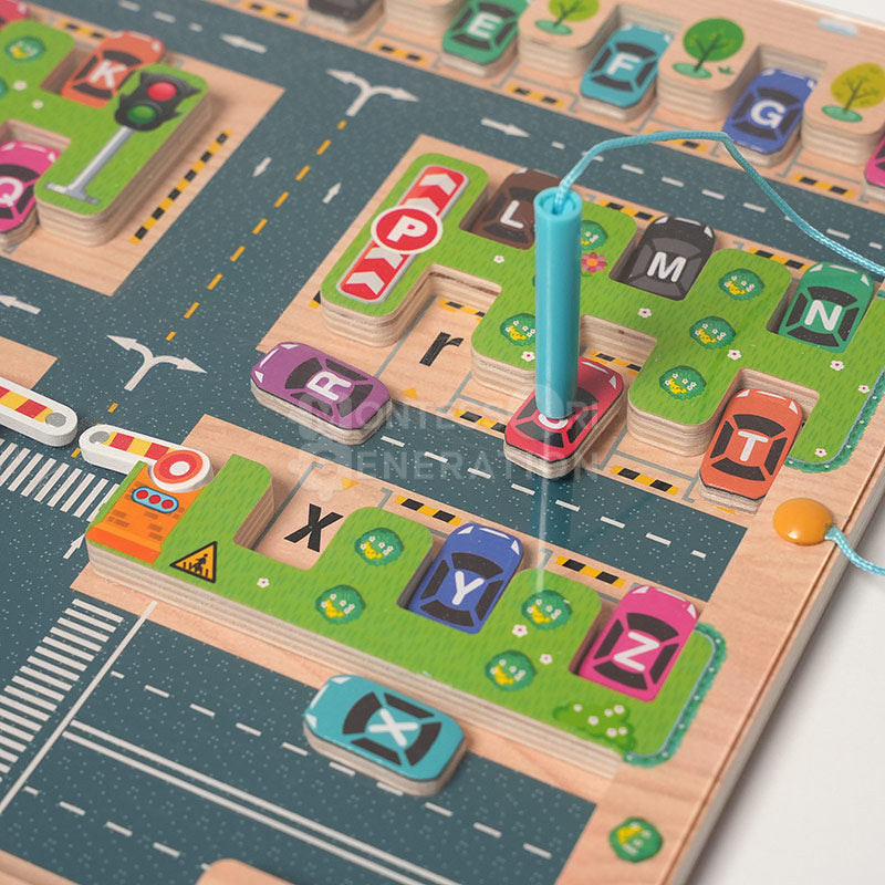 Montessori Alphabet Parking Maze